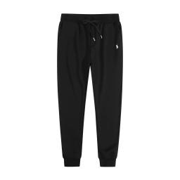 Black and white label pants