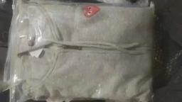 前小红心毛圈开衫灰色