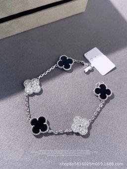 【带钻】白金色黑玛瑙