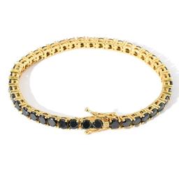 4mm-black zircon-gold-tennis chain