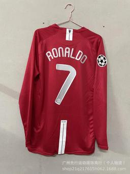 长袖#0708/红魔欧冠版7号C罗+臂章