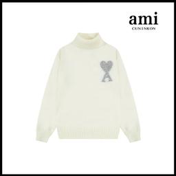 米白【A8149银色爱心高领款】