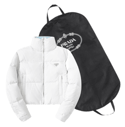 短款羽绒服蜜蜂小标白