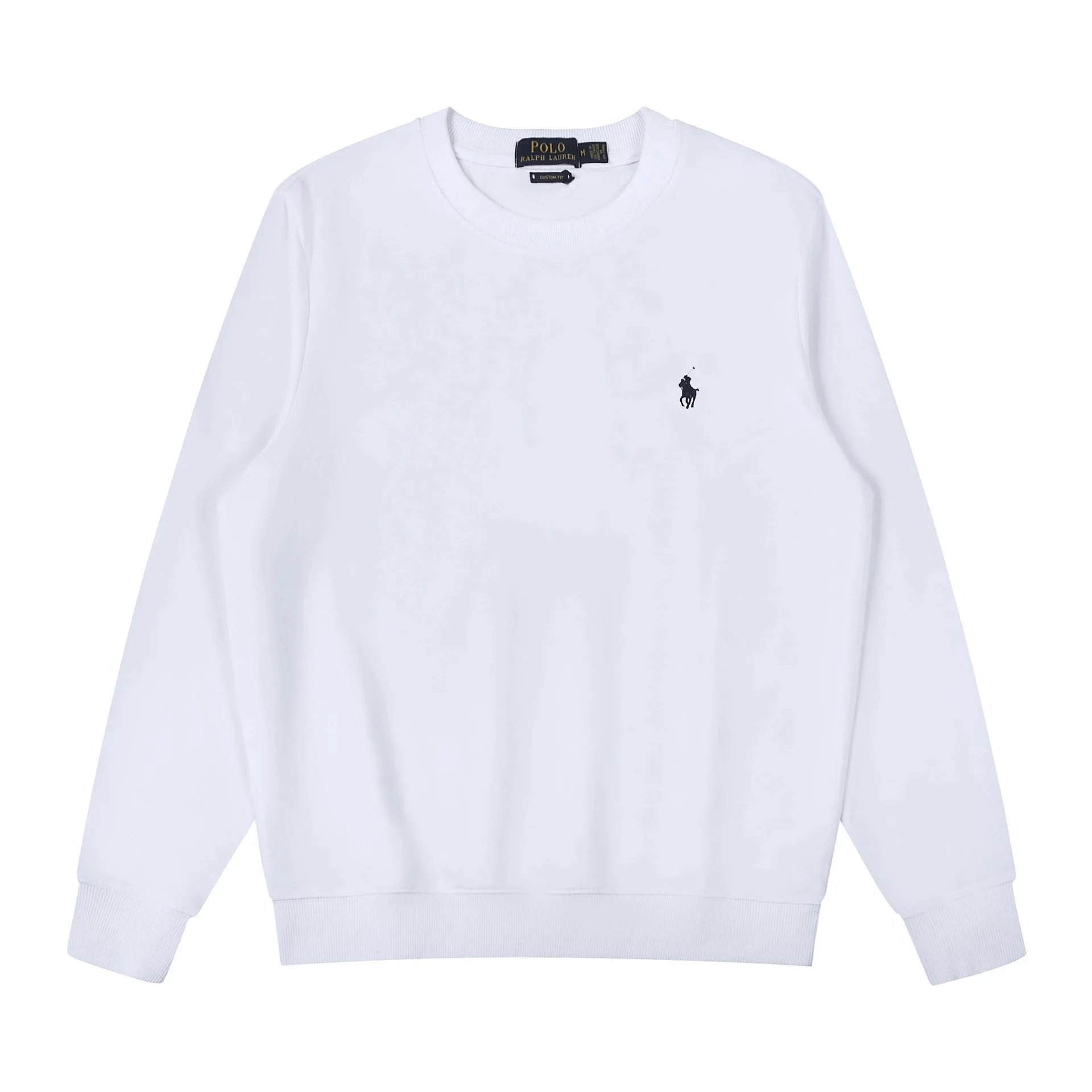 Round neck white black label